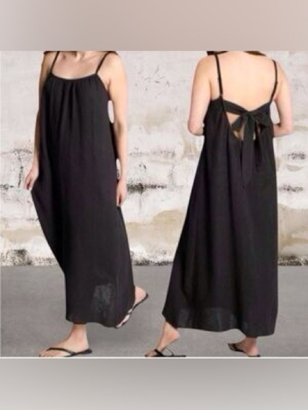SOL ANGELES Gauzy Maxi Cover-Up Dress – Black – Plus Size